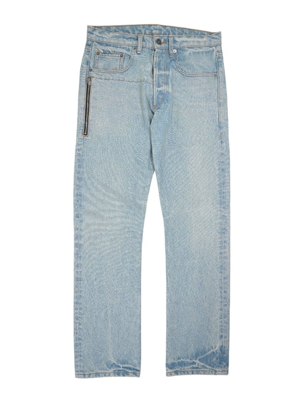 Mr. Completely Side-Zip Straight Jeans in Light Wash